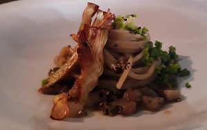 Spaghetto Senatore Cappelli con Guianciola, fave e carciofi